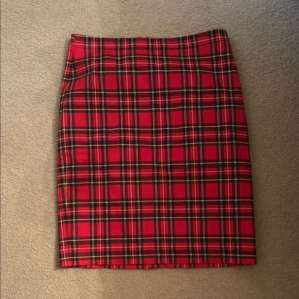 Red Plaid Women's Skirt